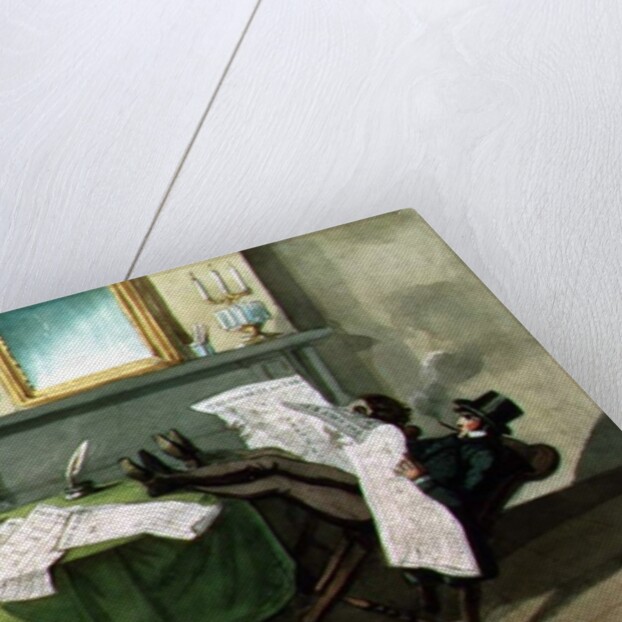 Astor House Reading Room, 1840 by Nicolino Calyo