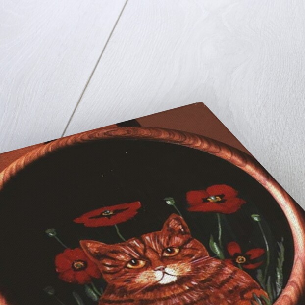 Cat and Poppies by Maggie Rowe