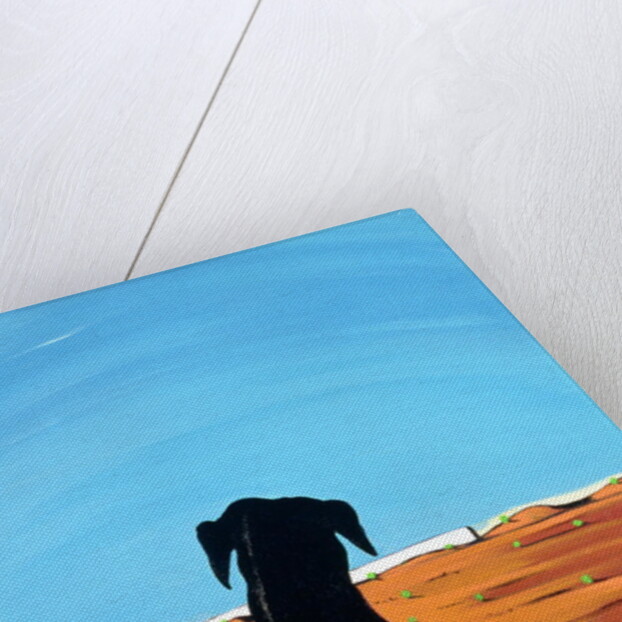 Black Dog in Chestertown, 1998 by Marjorie Weiss