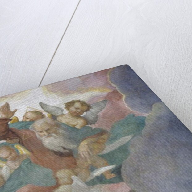 God lifted by Angels, 1525 by Lorenzo Lotto