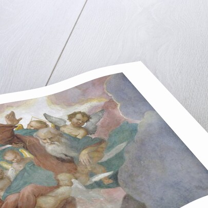 God lifted by Angels, 1525 by Lorenzo Lotto