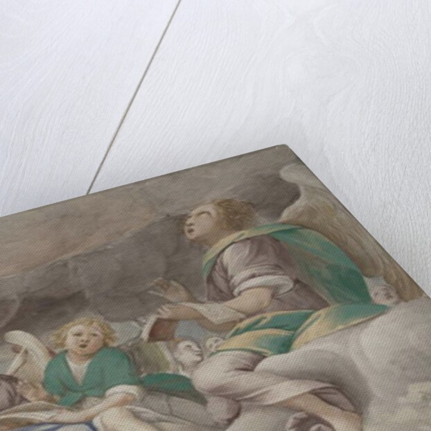 Angels, musician angels and puttos, detail of Paradise with eternal Father, c.1623-34 by Isidoro Bianchi