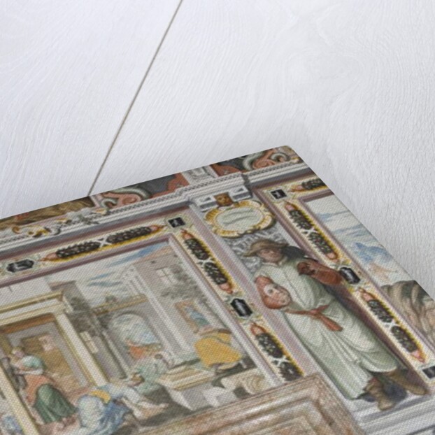 Hall of the Zodiac: Gods punishing men and male figures representing the months of the year by Italian School