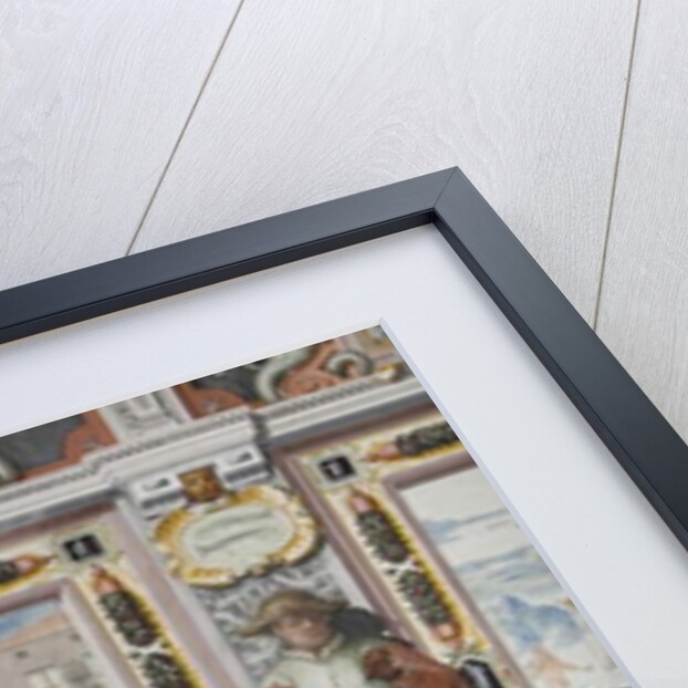 Hall of the Zodiac: Gods punishing men and male figures representing the months of the year by Italian School