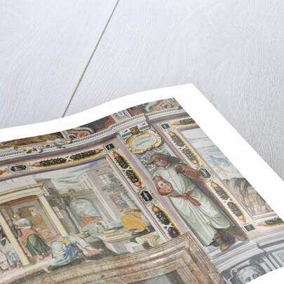 Hall of the Zodiac: Gods punishing men and male figures representing the months of the year by Italian School