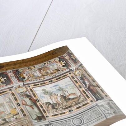 Hall of the Zodiac: Gods punishing men and male figures representing the months of the year by Italian School