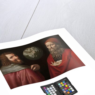 Heraclitus and Democritus by Ambrogio Giovanni Figino