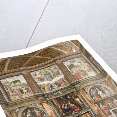 View of the frescoes with the Adoration of the Three Kings by Bernardino Luini