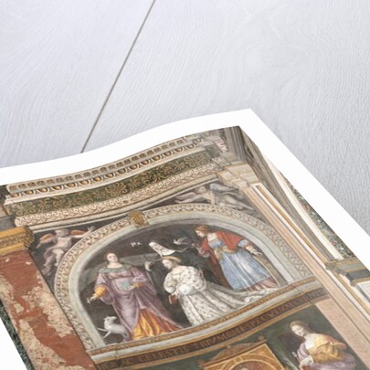 Ippolita Sforza with Saint Agnes and Saint Catherine and below Saint Apollonia and Saint Lucy, c.1522-25 by Bernardino Luini