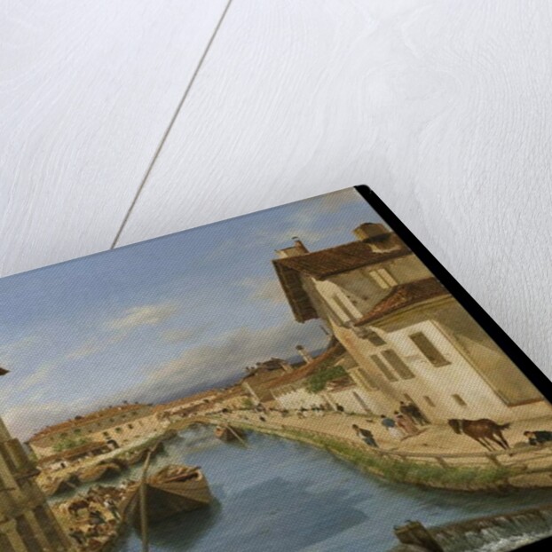 View of Naviglio Canal from the San Marco Bridge in Milan, 1834 by Giuseppe Canella