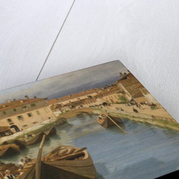 View of Naviglio Canal from the San Marco Bridge in Milan, 1834 by Giuseppe Canella