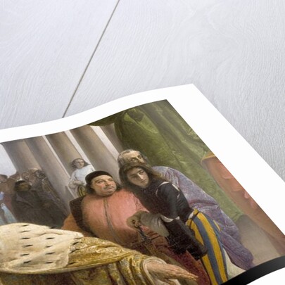 The last meeting between Jacopo Foscari and his family before being exiled, 1838-40 by Francesco Hayez