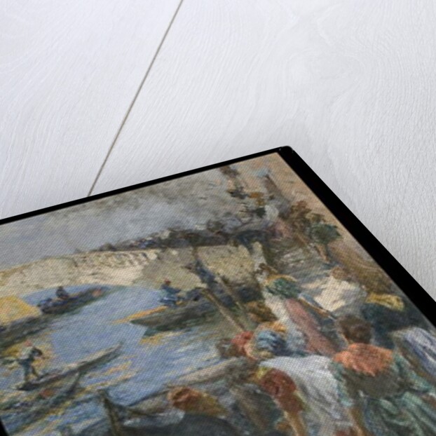 Fire in Chioggia, 1905 by Leonardo Bazzaro