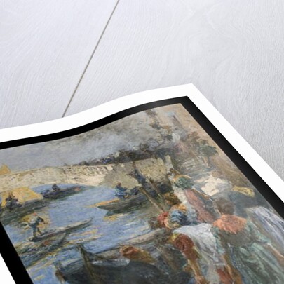 Fire in Chioggia, 1905 by Leonardo Bazzaro