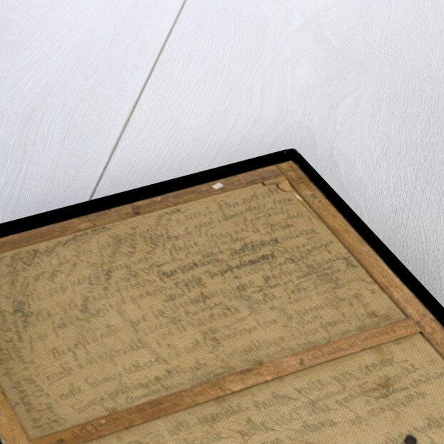 Back of the painting Reflections, 1918-20 by Antonio Mancini