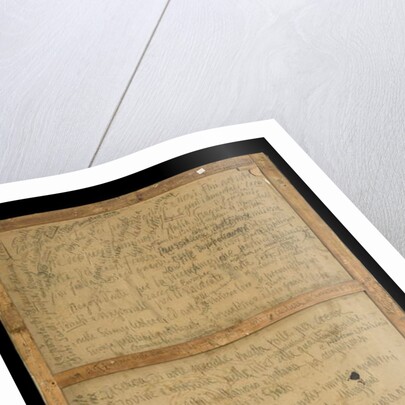 Back of the painting Reflections, 1918-20 by Antonio Mancini