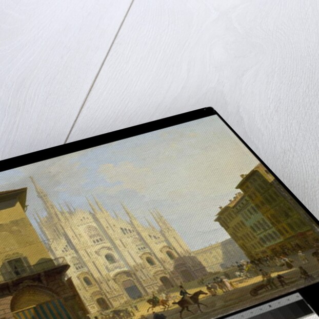 View of Piazza Duomo in Milan, 1819-28 by Giovanni Migliara