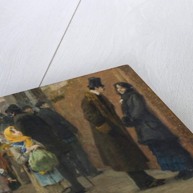 A street in Milan, 1881 by Luigi Rossi