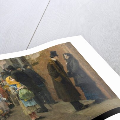 A street in Milan, 1881 by Luigi Rossi