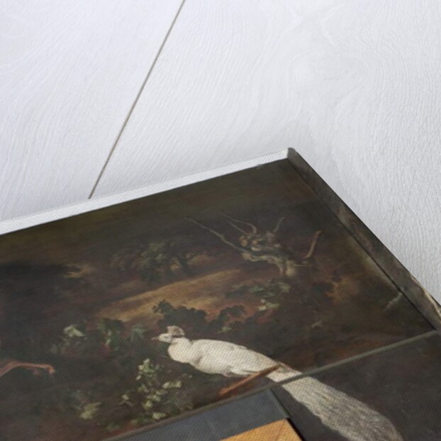 White peacock and roe deer, Myth of Orpheus by Italian School