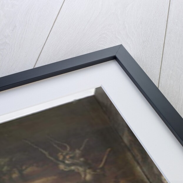 White peacock and roe deer, Myth of Orpheus by Italian School