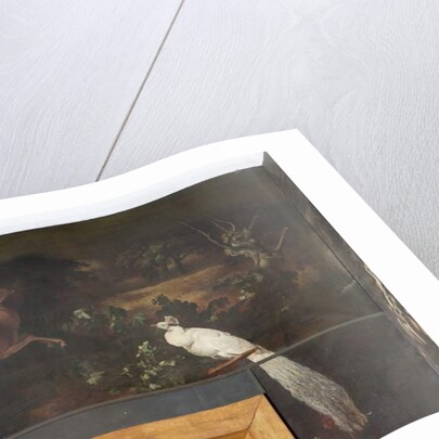 White peacock and roe deer, Myth of Orpheus by Italian School