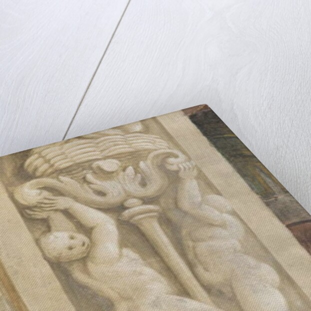 Putti, decorations around the windows by Lattanzio Gambara