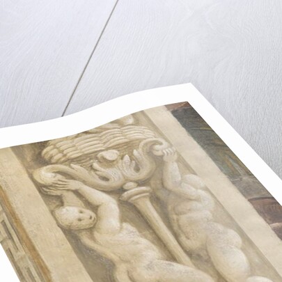 Putti, decorations around the windows by Lattanzio Gambara