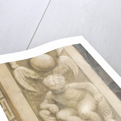 Putti, decorations around the windows by Lattanzio Gambara