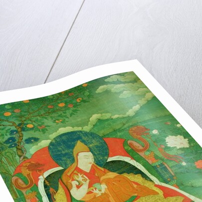 Thangka painting showing a Father of the Yellow Hat sect of Lamaism, Gelupga Lama, c.1700-1825 by School Tibetan