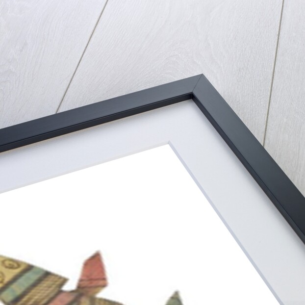 Carved wooden crocodile figures decorated with red, green and black painted geometric patterns, Hausa People, Kano, Northern Nigeria by Nigerian Nigerian