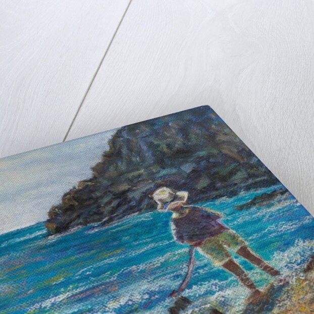 Little boy fishing by Margo Starkey