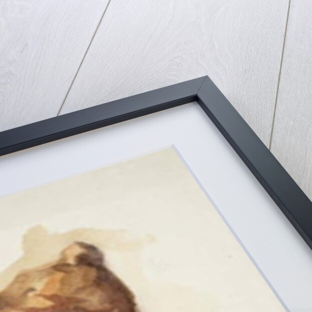 Sketch of female head by Samuel Isham