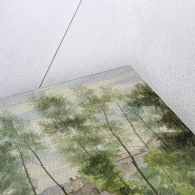 Landscape with buildings by George Henry Hall