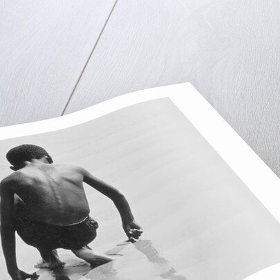 Boy Playing in the Sand at Coney Island, Untitled 30, c.1953-64 by Nat Herz