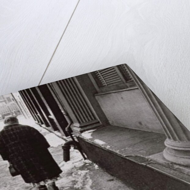 Lady Walking towards Canal Street on a Snowy Street, Untitled 39, c.1953-64 by Nat Herz