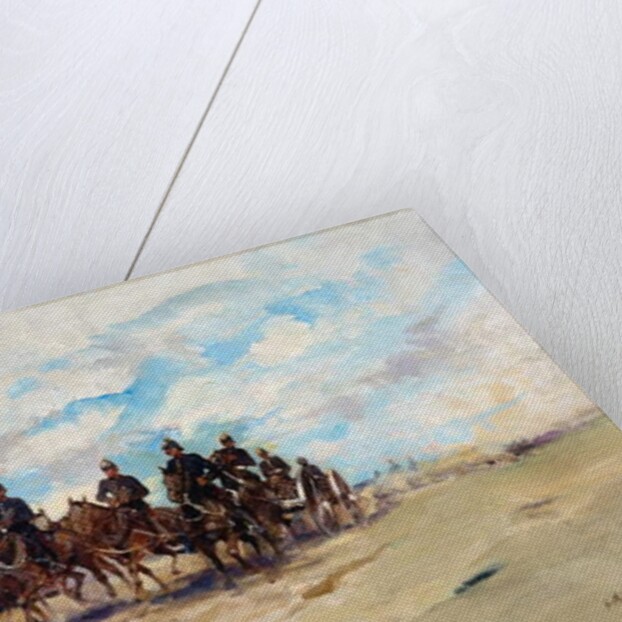 Royal Artillery, a field gun team on the march, 1897 by Edward Matthew Hale