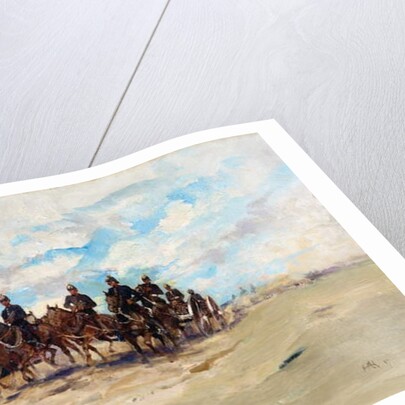 Royal Artillery, a field gun team on the march, 1897 by Edward Matthew Hale