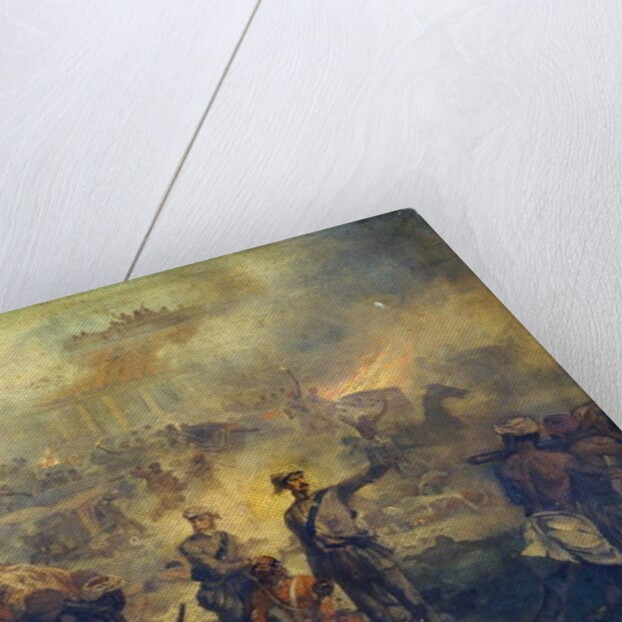 Surgeon Anthony Dickson Home VC & Assistant Surgeon William Bradshaw VC at Lucknow during the Indian Mutiny in 1857, 1857 by Chevalier Louis-William Desanges