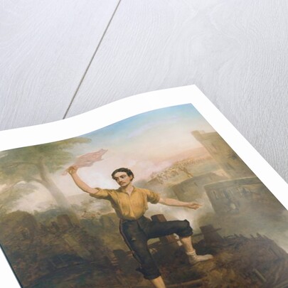 Lieutenant Thomas Adair Butler earning the Victoria Cross at Lucknow during the Indian Mutiny on 9 March 1858, c.1860 by Chevalier Louis-William Desanges