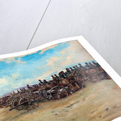 Royal Horse Artillery and Lancers waiting to move off, 1898 by Edward Matthew Hale