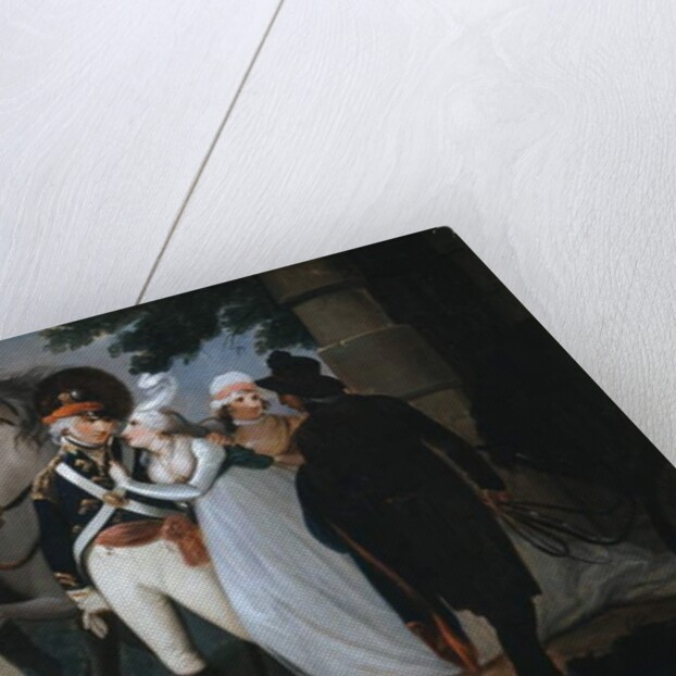 An officer of Light Dragoons taking leave of his wife, c.1795 by Henry Singleton