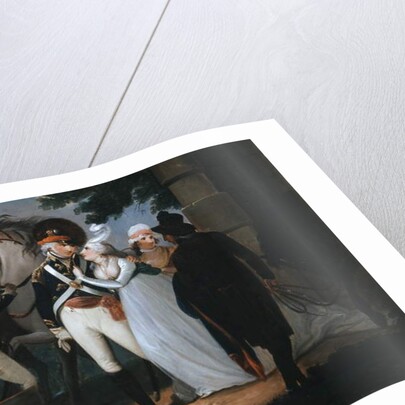 An officer of Light Dragoons taking leave of his wife, c.1795 by Henry Singleton