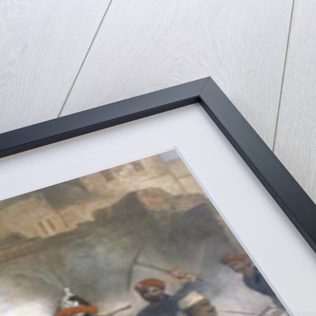 Lieutenant William Alexander Kerr earning the Victoria Cross during the Indian Mutiny, July 1857, c.1860 by Chevalier Louis-William Desanges