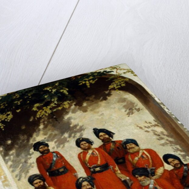 Indian Army Officers and Non-Commissioned Officers, 2nd Regiment of Cavalry, Punjab Frontier Force, c.1863 by Gordon Hayward