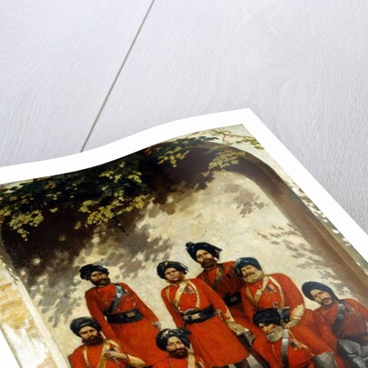 Indian Army Officers and Non-Commissioned Officers, 2nd Regiment of Cavalry, Punjab Frontier Force, c.1863 by Gordon Hayward