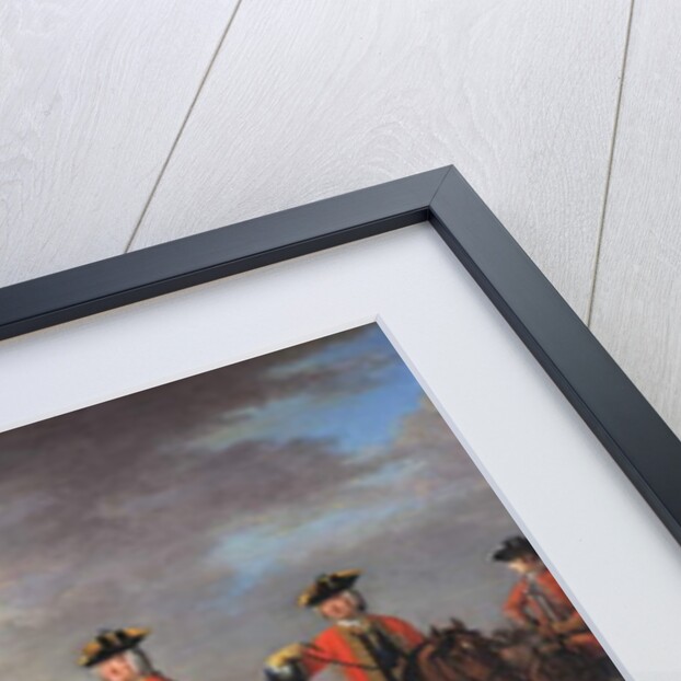 King George II at the Battle of Dettingen, with the Duke of Cumberland and Robert, 4th Earl of Holderness, 27th June 1743, c.1743 by John Wootton