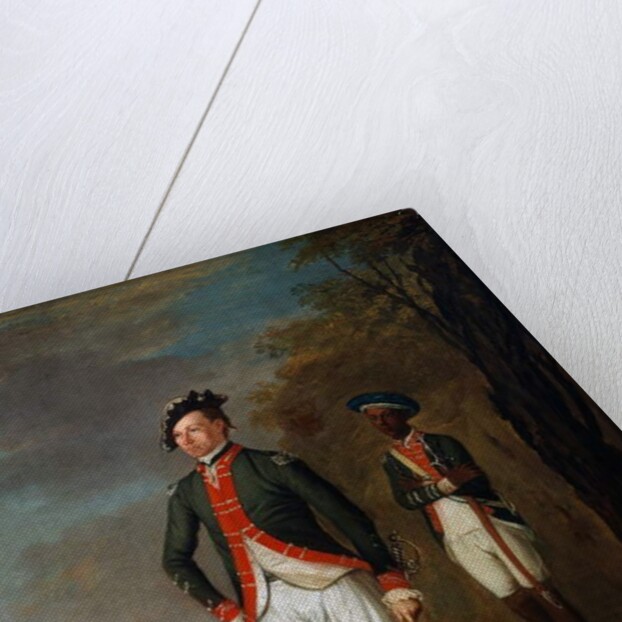 A British Officer of a Madras Sepoy Battalion Attended by a Sepoy Servant, c.1769 by Carl C.A. von Imhoff
