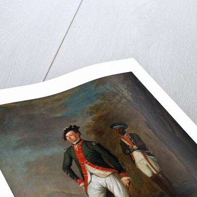 A British Officer of a Madras Sepoy Battalion Attended by a Sepoy Servant, c.1769 by Carl C.A. von Imhoff