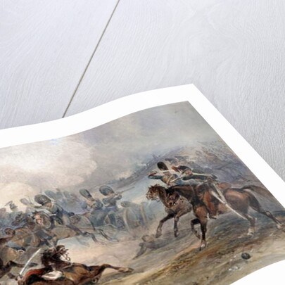 Captain Norman Ramsay, Royal Horse Artillery, Galloping his Troop Through the French Army to Safety at the Battle of Fuentes d'Onoro, 1811 by George Bryant Campion